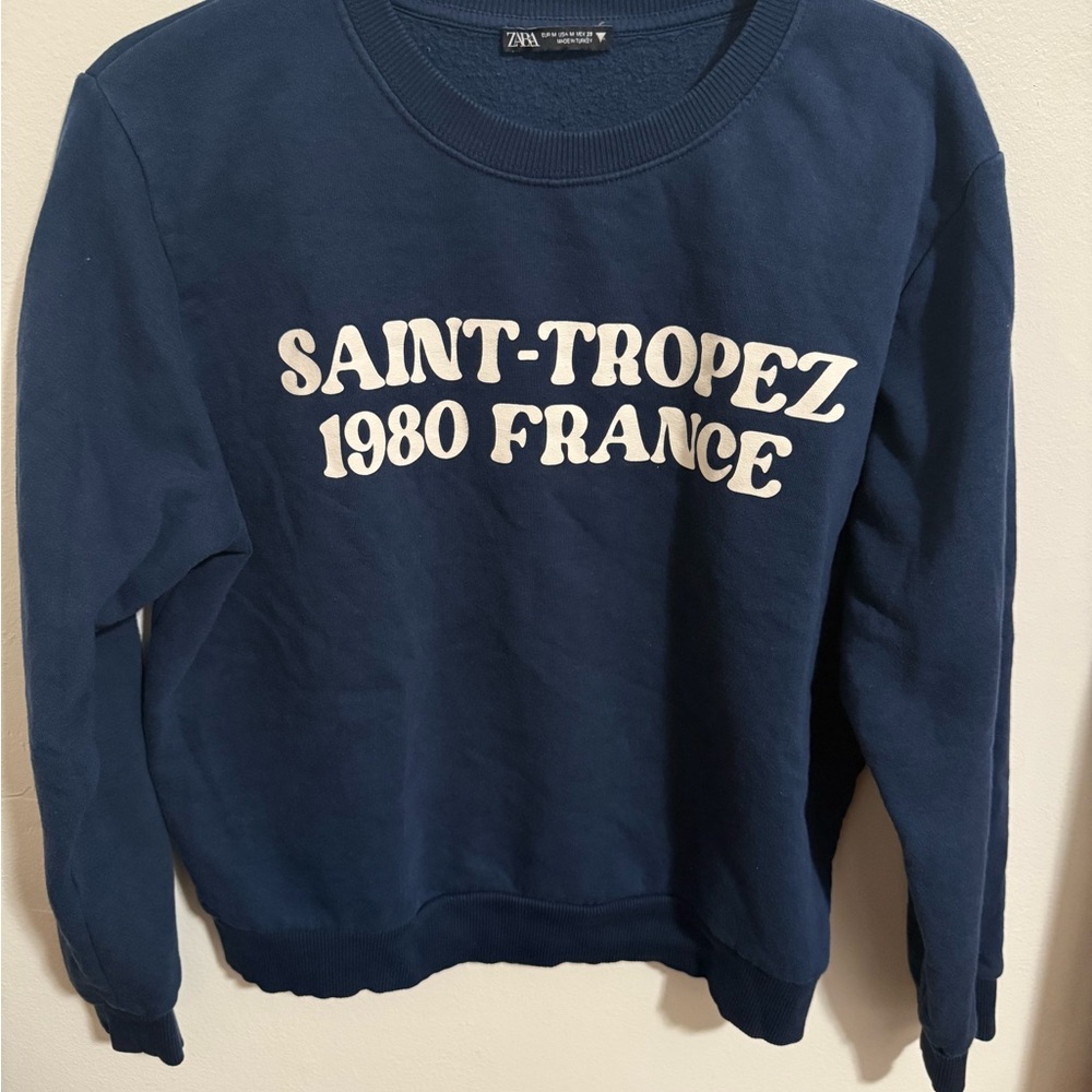 Zara Dark Blue Saint-Tropez Sweatshirt